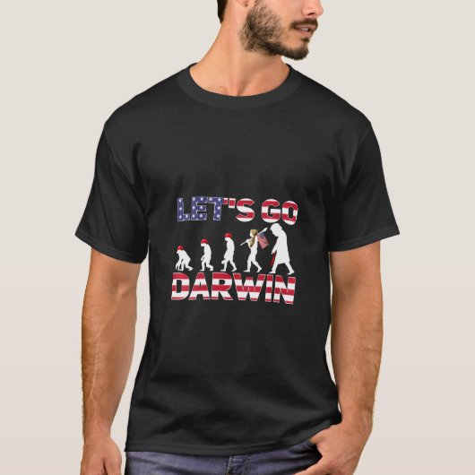 Vrouwen laten Darwin Sarcastische Mannen Vrouwen e T-shirt (Voorkant)