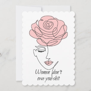 Vrouwen laten je geen flauw Wenskaart zien Kaart