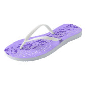 Vrouwen Lavendel Gepersonaliseerde Teenslippers (Schuin)