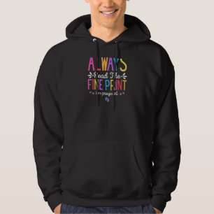 Vrouwen Lees altijd de fijne afdrukinrichting voor Hoodie