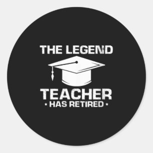 Vrouwen Legendarische Mentor Onderwijs Pensioen Hu Ronde Sticker