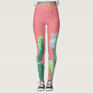 Vrouwen Leggings Bohemian Cactus Succulents Desser