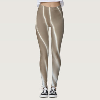 Vrouwen leggings glanzend wit chroom