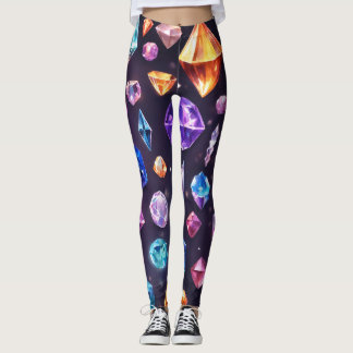 Vrouwen leggings met diamanten design