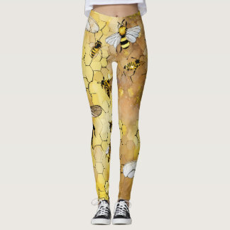 Vrouwen leggings met honingbijen
