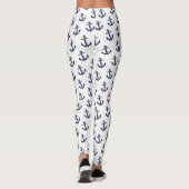 Vrouwen Leggings-Nautisch Anker Leggings (Achterkant)
