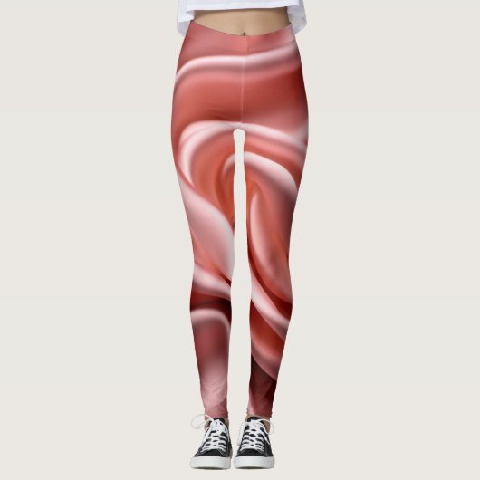 Vrouwen leggings Peachy satijn wervelingen (Voorkant)