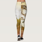 Vrouwen Leggings Sunset Barn Country Rustic Field (Achterkant)
