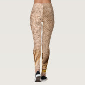 Vrouwen Leggings Tarwe op Burlap Sack Country Rust (Achterkant)
