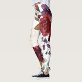 Vrouwen Leggings Wit Rozen Goud Geometrisch (Links)