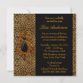 Vrouwen Leopard 40ste verjaardagsfeest Kaart (Achterkant)