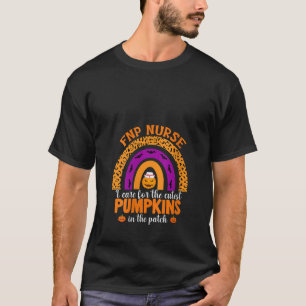 Vrouwen Leopard Rainbow FNP Verpleegster Ik zorg v T-shirt