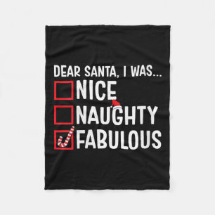 Vrouwen Leuke Stoute Fabulous Funny Santa Christma Fleece Deken