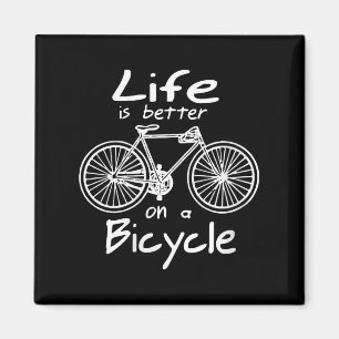 Vrouwen leven is beter op een fiets Grappig fietse Magneet