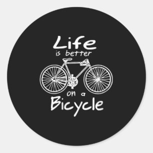 Vrouwen leven is beter op een fiets Grappig fietse Ronde Sticker