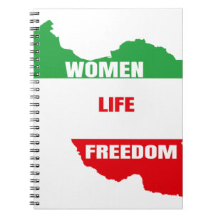 Vrouwen leven vrijheid steun Vrouwen in Iran Notitieboek