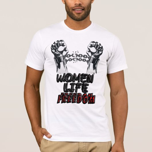 Vrouwen leven vrijheid zan zendegi azadi farsi T-S T-shirt (Voorkant)