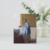 Vrouwen lezen een brief briefkaart (Staand voorkant)