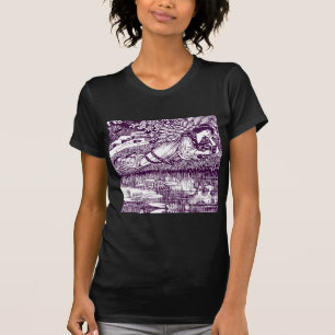 Vrouwen Lezen in een vijver T-shirt