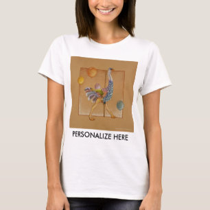 Vrouwen lichte T - shirts - Carrousel struisvogel