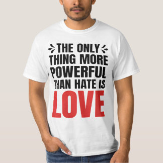 Vrouwen Liefde Boven Haat Krachtige Gelijkheid Fem T-shirt