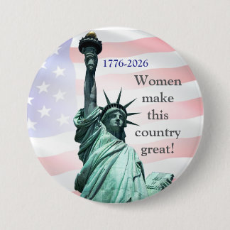 Vrouwen maken dit land geweldig! Knop 2 Ronde Button 7,6 Cm
