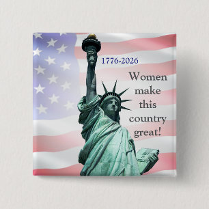 Vrouwen maken dit land geweldig! Knop 3 Vierkante Button 5,1 Cm