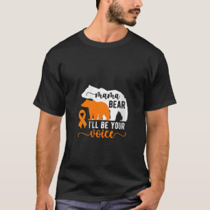 Vrouwen Mama Beer Leukemie Moeder van een Leukemie T-shirt