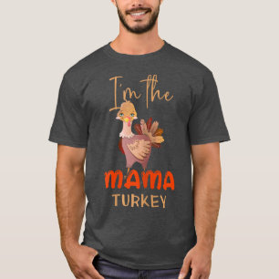 Vrouwen Mama Turkey Matking Family Group Cute Mam T-shirt