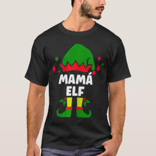 Vrouwen Man Elf Grappige Spaanse moeder Kerstmis T-shirt