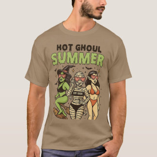 Vrouwen Mannen Grappig Halloween Heet Spook Zomer  T-shirt