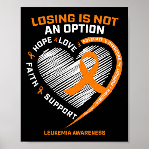 Vrouwen Mannen Leukemie Bewustzijn Strijder Leukem Poster