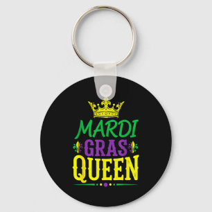 Vrouwen Mardi Gras Koningin Carnaval Narren Kralen Sleutelhanger