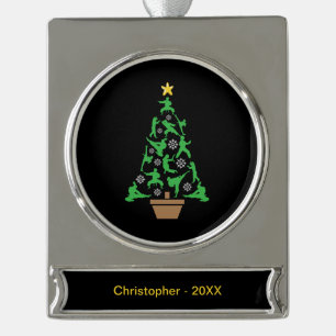 Vrouwen Martial Arts - Meisjes Karate Kerstboom Verzilverd Banner Ornament