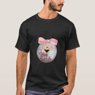 Vrouwen Martini Team Bruid Coquette Roze Bow Disco T-shirt