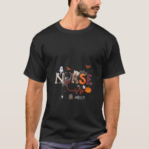Vrouwen MBU Verpleegster Pompoen Halloween Medisch T-shirt