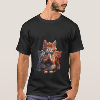 Vrouwen Mediteren Kitten Heilige Mediërende Kat Ge T-shirt