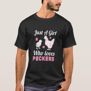 Vrouwen Meisje Kip Liefhebber Ik Ben Gewoon Een Me T-shirt