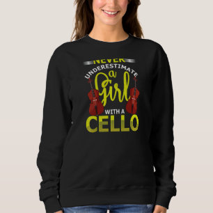 Vrouwen Meisje Met Cello Cellist Muzikant In Trui