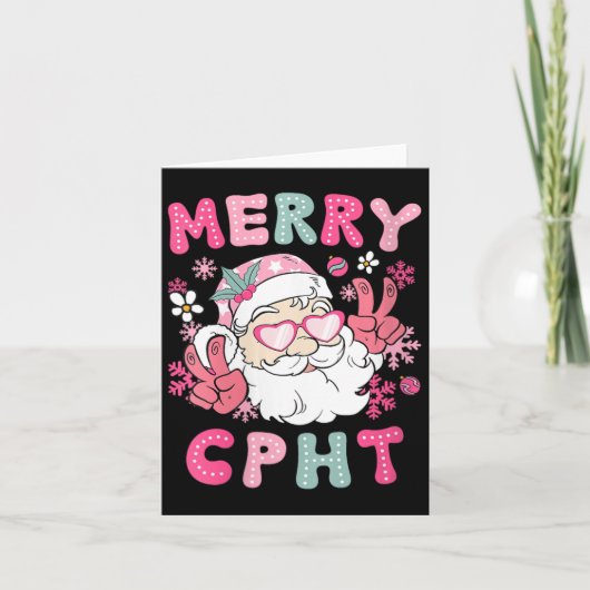 Vrouwen Merry CPHT Kerst Gecertificeerde Apotheek  Kaart (Voorkant)