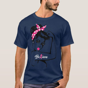 Vrouwen Messine draag roze borstkanker bij vrouwen T-shirt