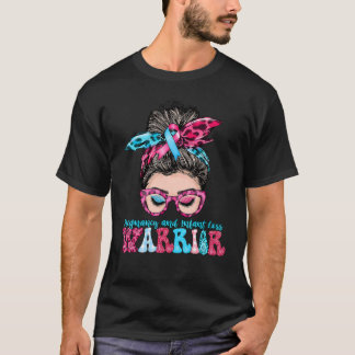 Vrouwen Messy Bun Zwangerschap en verlies van Baby T-shirt