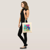 Vrouwen met bloemen Canvas tas (Voorkant (model))