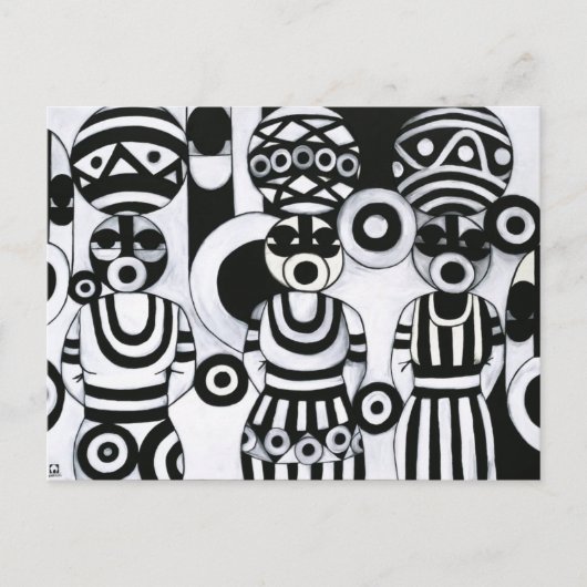 Vrouwen met Calabashes van Emeka! Briefkaart (Voorkant)