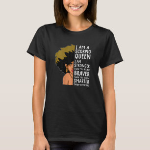 Vrouwen met de Scorpio-koningin Astrology zodiac S T-shirt
