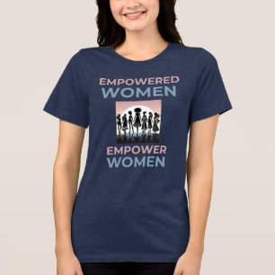 Vrouwen met een krachtige kracht Tri-Blend shirt