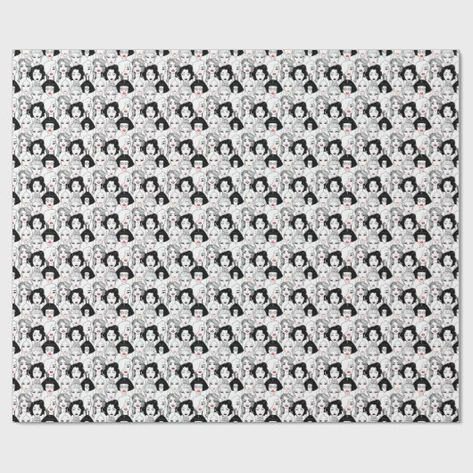 Vrouwen met lippenstift cadeaupapier (Vlak)