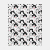 Vrouwen met lippenstift fleece deken (Voorkant)