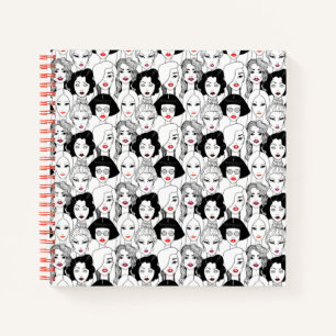 Vrouwen met lippenstift notitieboek