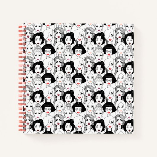 Vrouwen met lippenstift notitieboek (Voorkant)